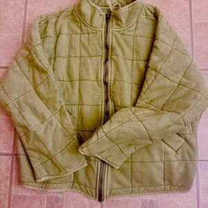 Free People Green Dolman Quilted Jacket